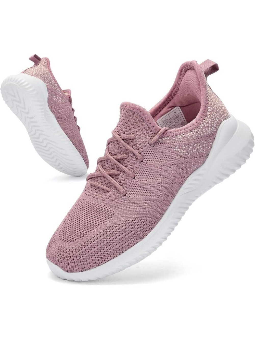 Women's Mixed Purple Comfort Lightweight Memory Foam Slip On Yoga Sneaker Shoes